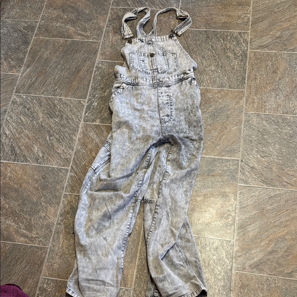 Women's Gray Denim Overalls